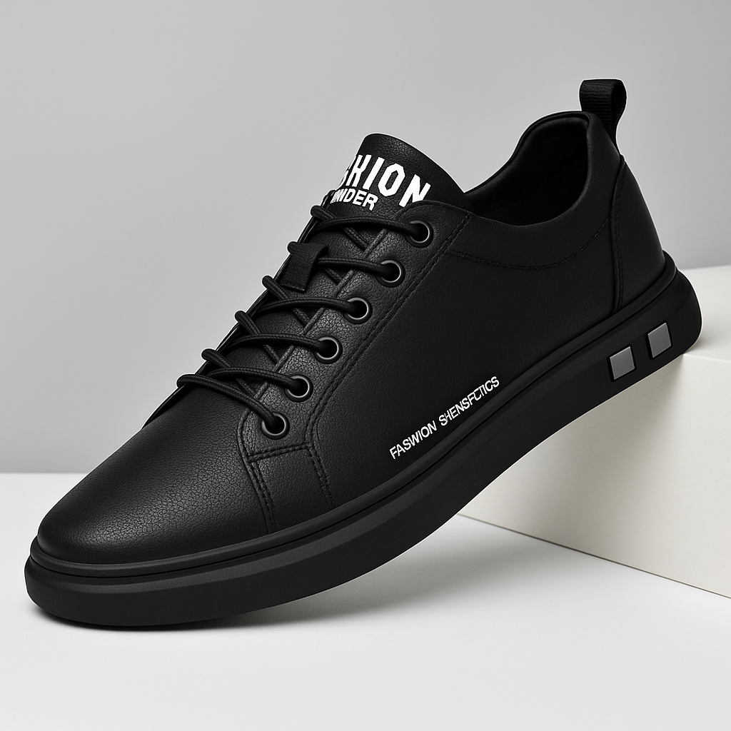 Sapatênis Masculino Flat de Couro Legítimo